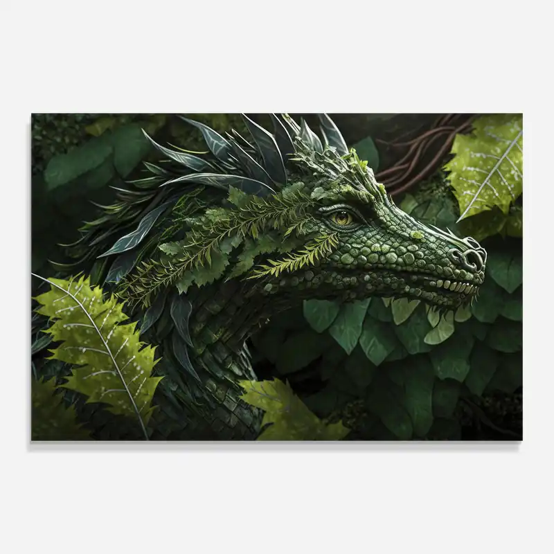 Zertifiziert Glasbild Forest Dragon