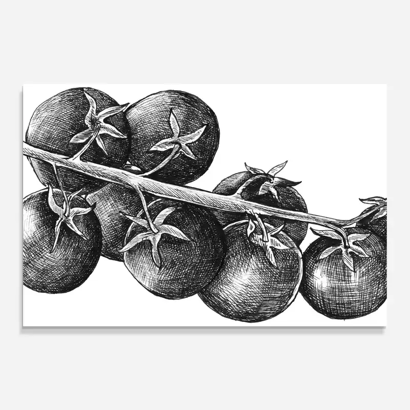 Glasbild Grey Cletch Tomato Markenware