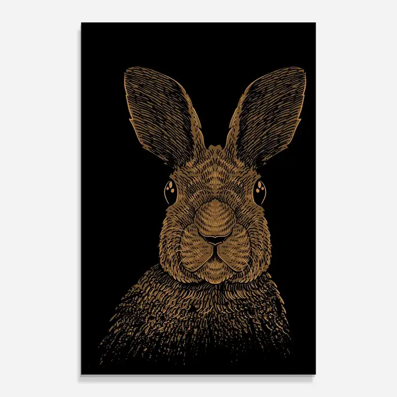 Günstig Glasbild Brown Bunny