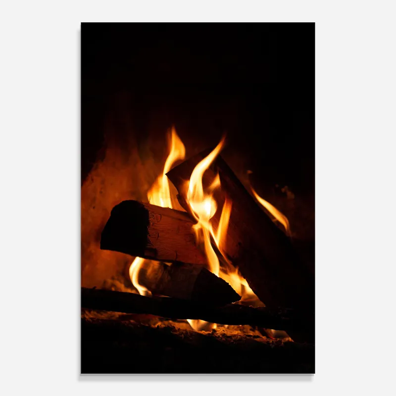 Begrenztes Angebot Glasbild Fire Wood View