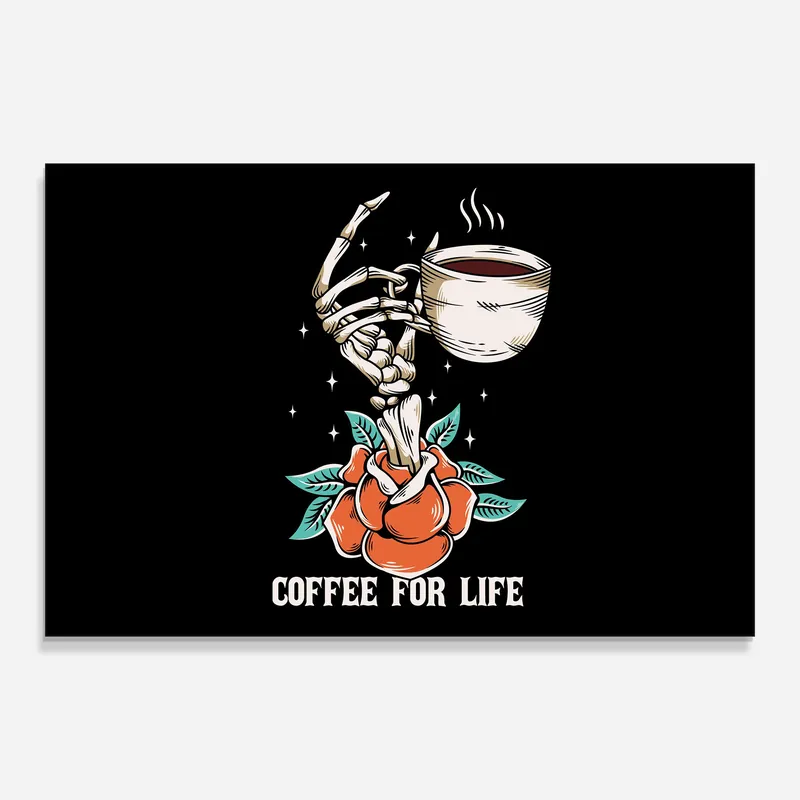 Glasbild Coffee For Life Kostenloser Versand