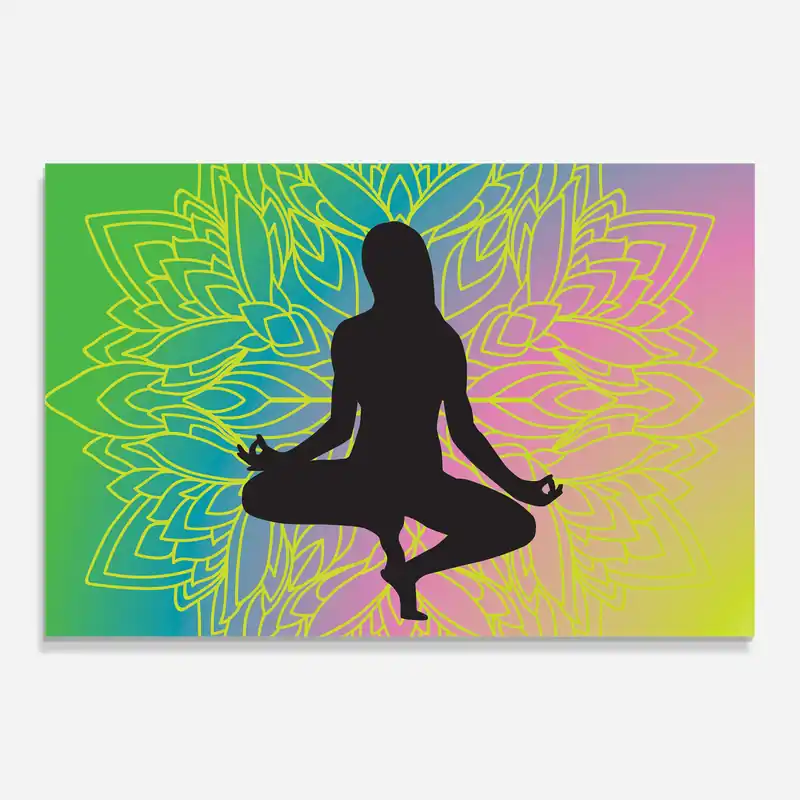 Glasbild Peace Yoga 01 Neue Ware