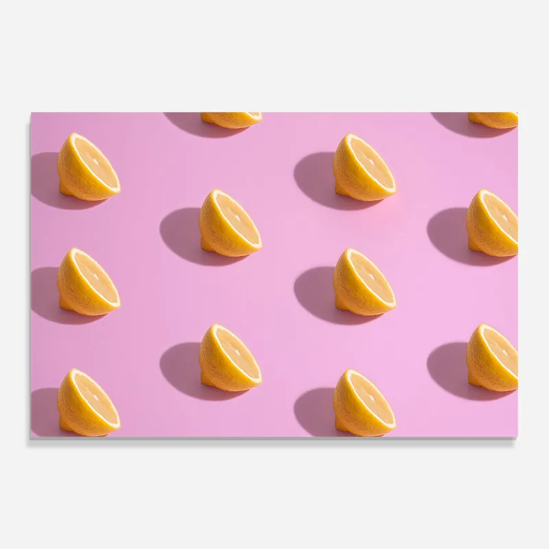 Angebot Glasbild Lemon Pattern