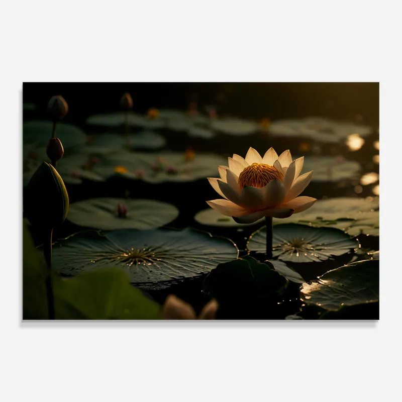 Glasbild Shot Beautiful Lotus Kostenfreie Lieferung