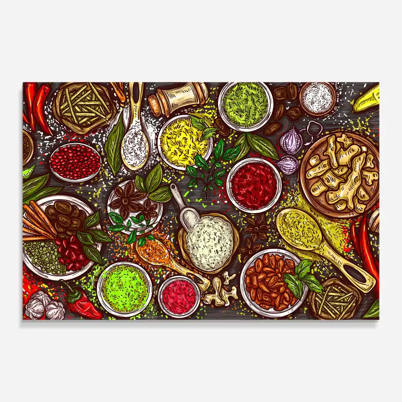 Glasbild Spices Table Must-Have