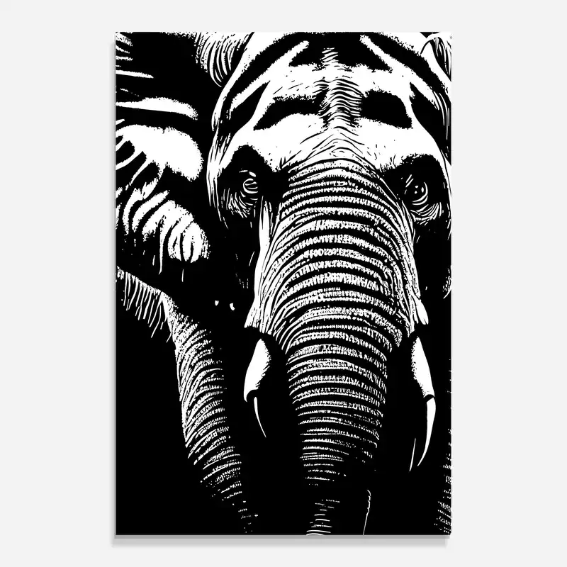 Glasbild Head Elephant Geprüft