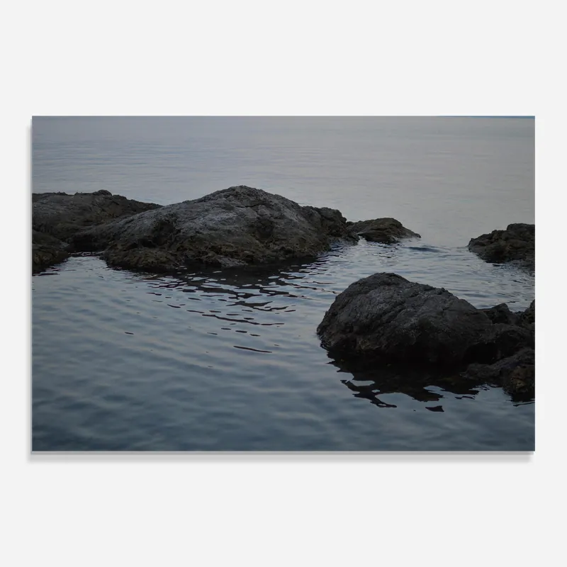 Sonderangebot Glasbild Calm Water Stones