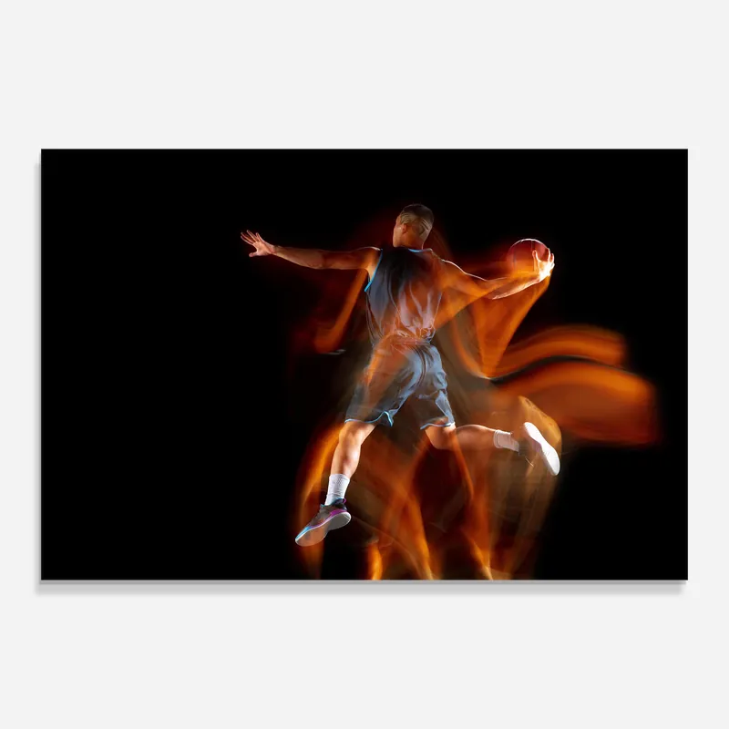 Beliebt Glasbild Asian Basketball Player
