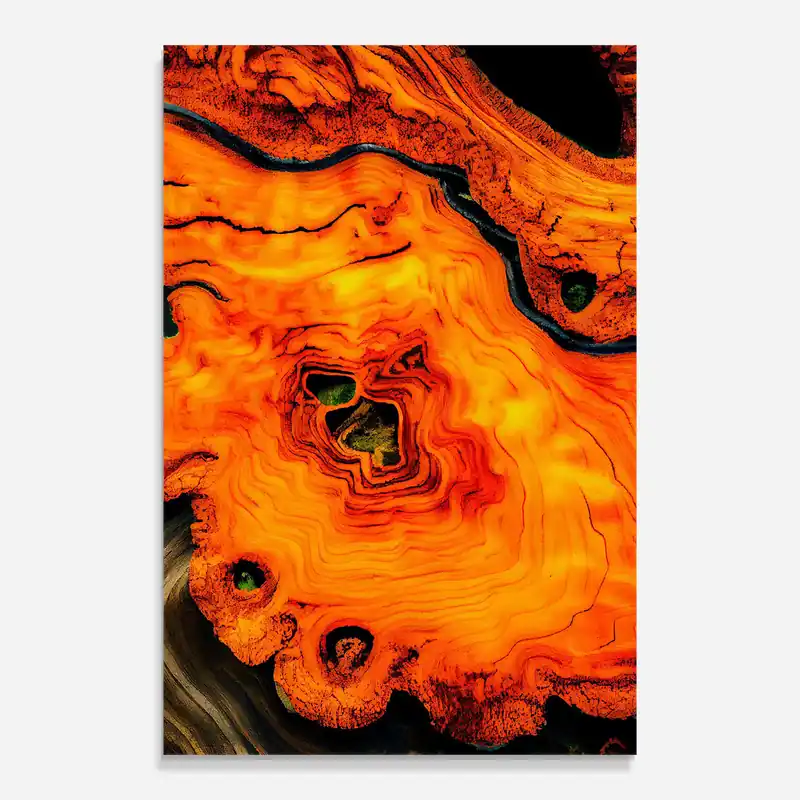 Glasbild Fire Wood Texture Sonderangebot