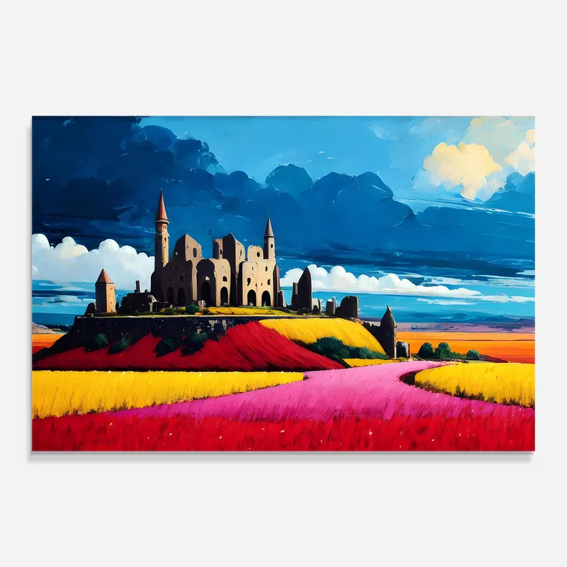 Glasbild Antique Building Art Schneller Versand