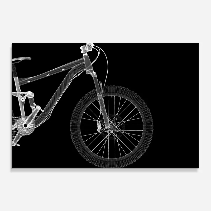 Glasbild 3d White Model Bike Aktuell