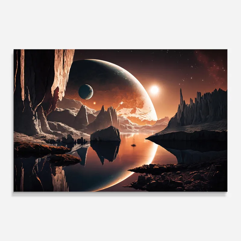 Nur Heute Glasbild River On Another Planet