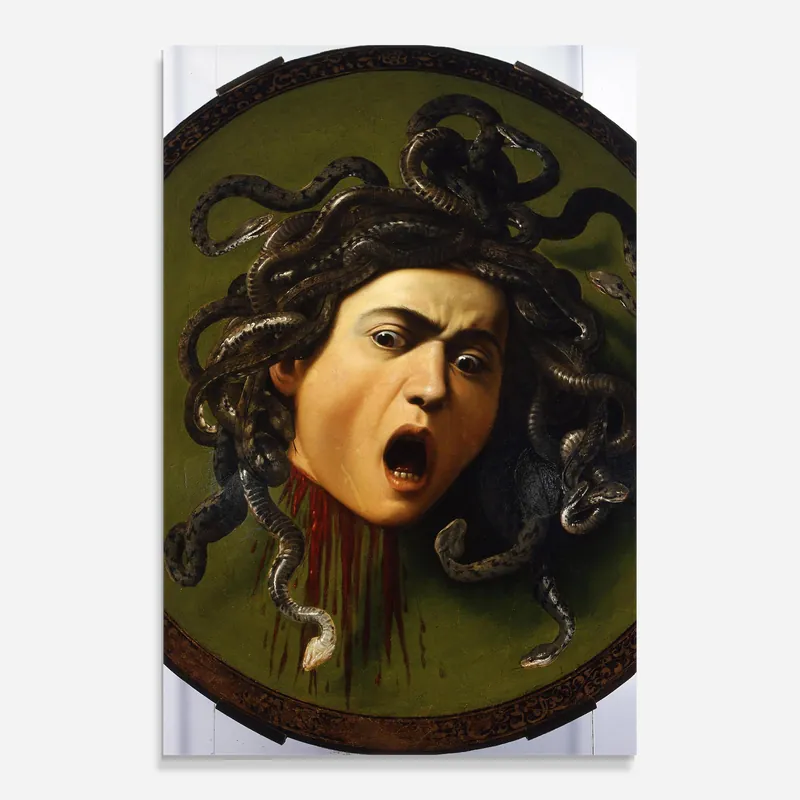 Sonderaktion Glasbild Caravaggio Medusa