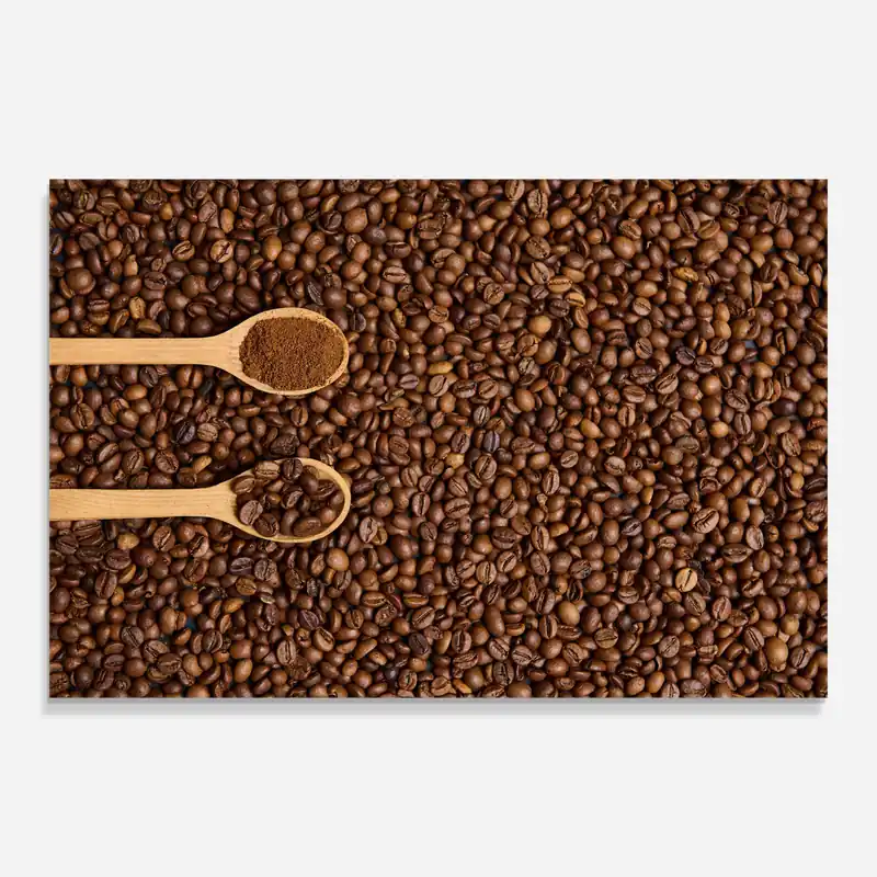 Angebot Glasbild Wooden Coffee Spoons