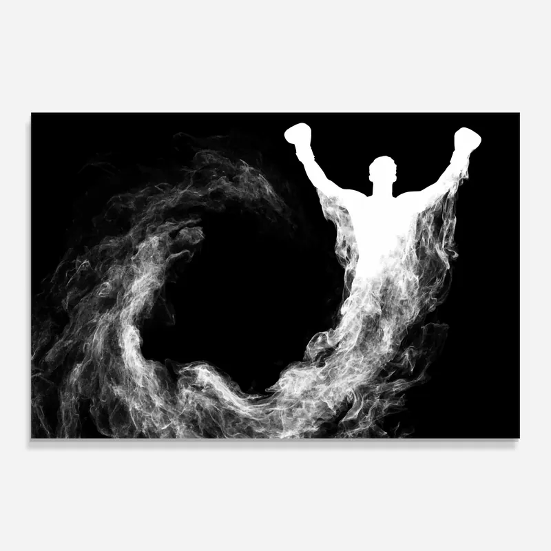 Glasbild Box White Smoke Meistverkauft