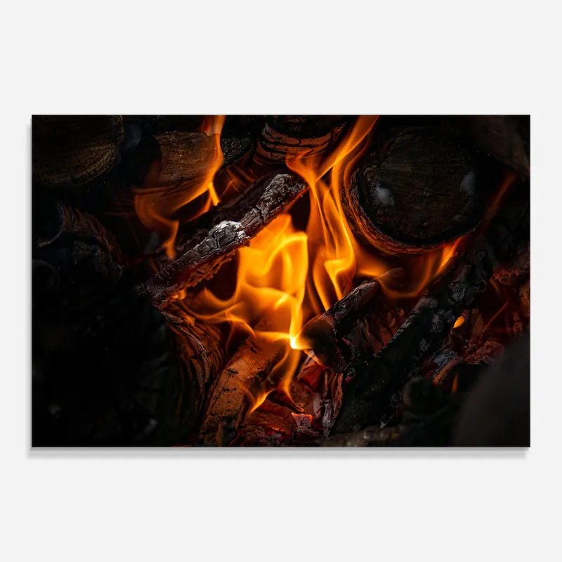 Bestpreis Glasbild Flame Spark