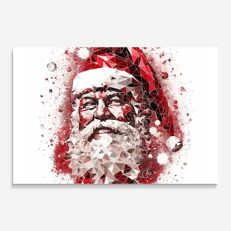 Nur Für Kurze Zeit Glasbild Red Santa Art