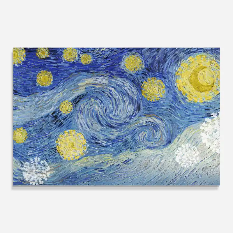 Glasbild Van Gogh Starry Night Gratis Versand