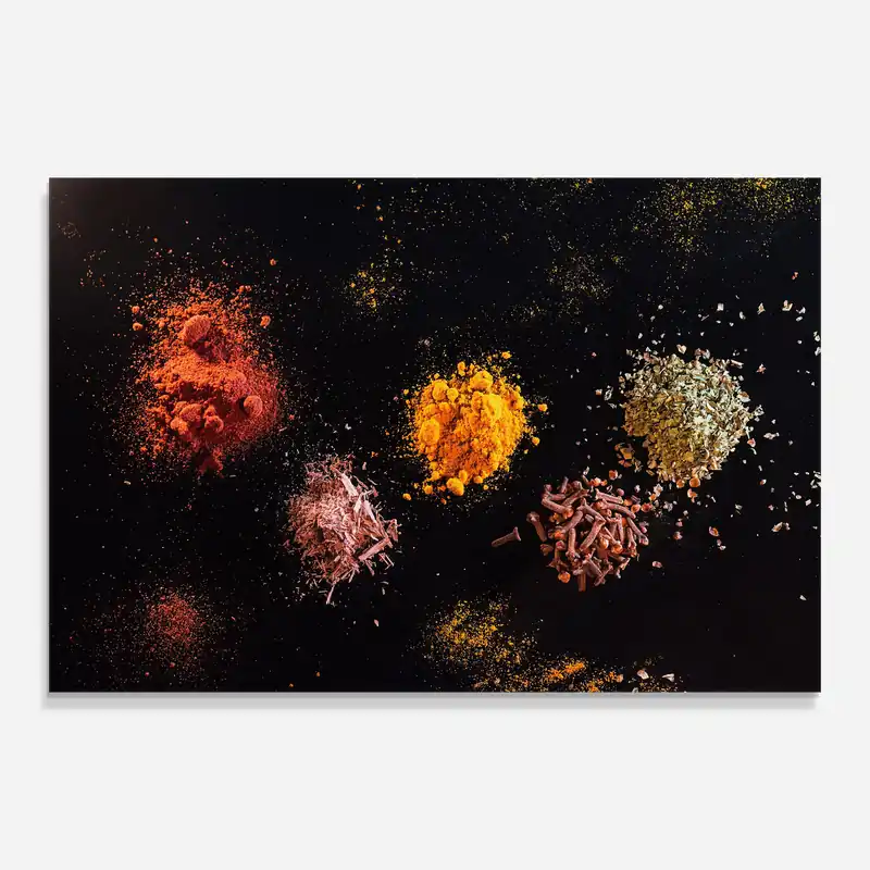 Neuheit Glasbild Powder On Black