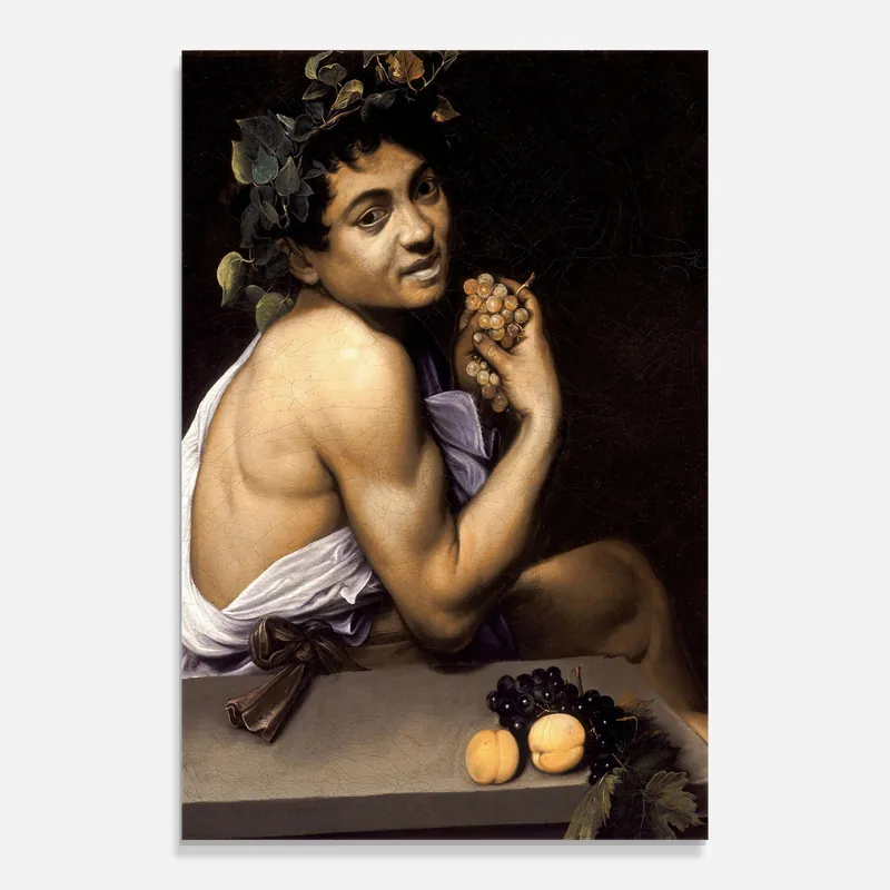 Glasbild Young Sick Bacchus Bestpreis