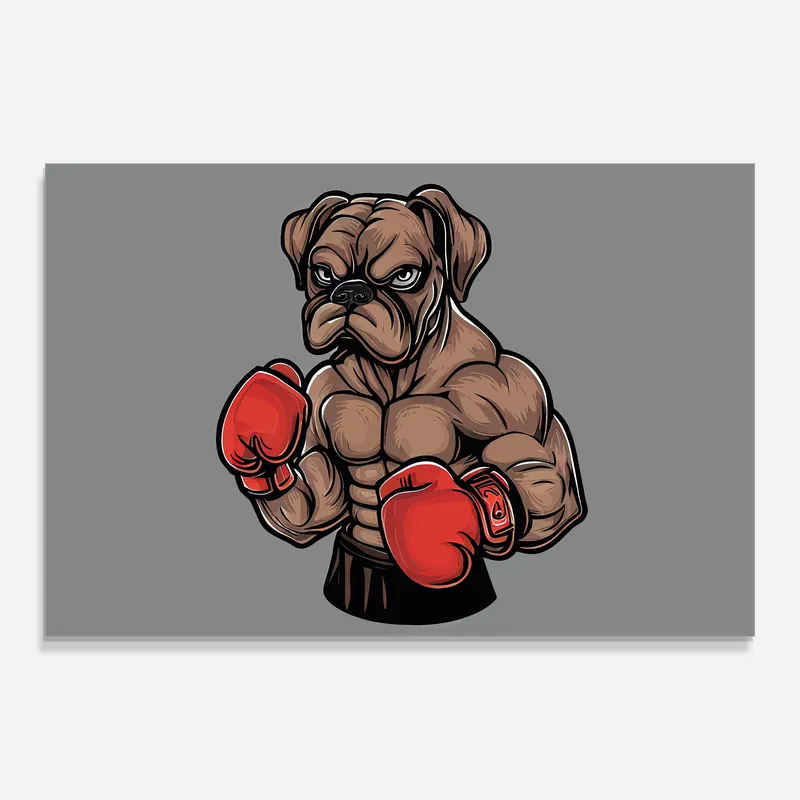 Mega-Angebot Glasbild Boxer Dog