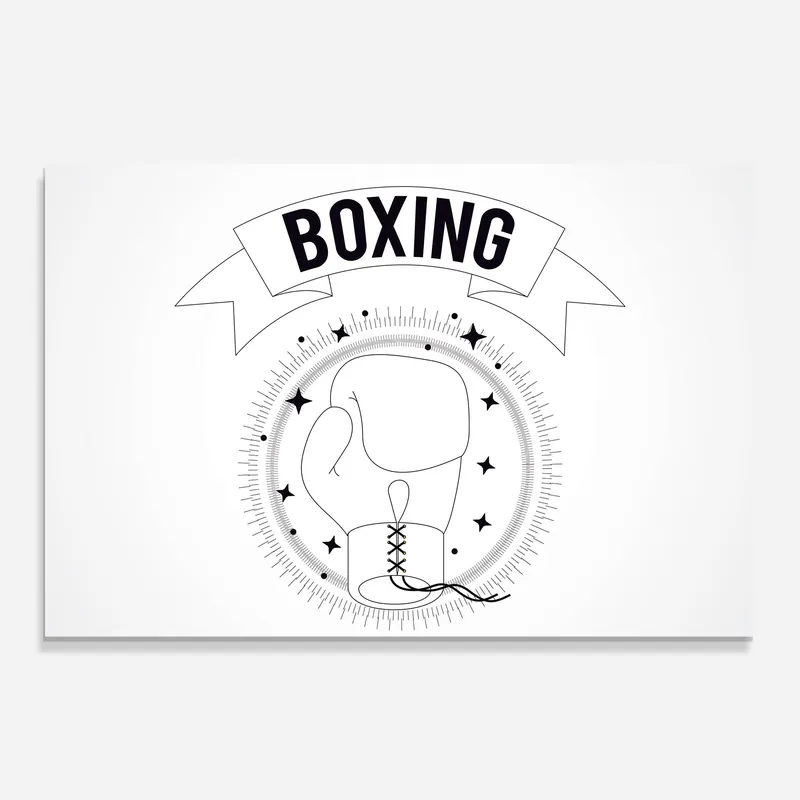 Glasbild Boxing Line Sale