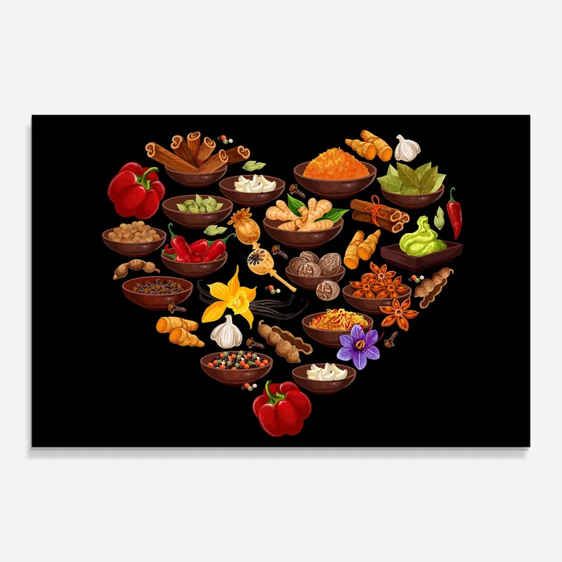 Glasbild Seasoning Heart Saisonangebot