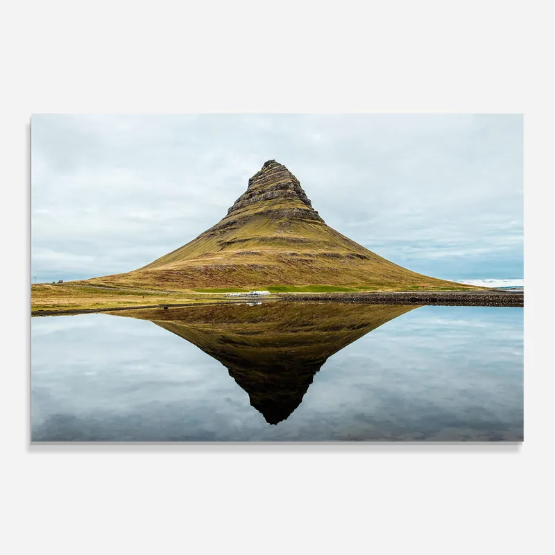 Kostenloser Versand Glasbild Lake Cool Shape