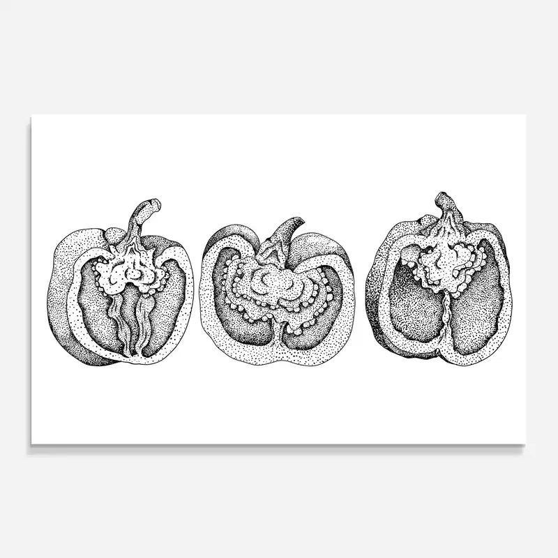 Kostenfreie Lieferung Glasbild Pepper Black Art