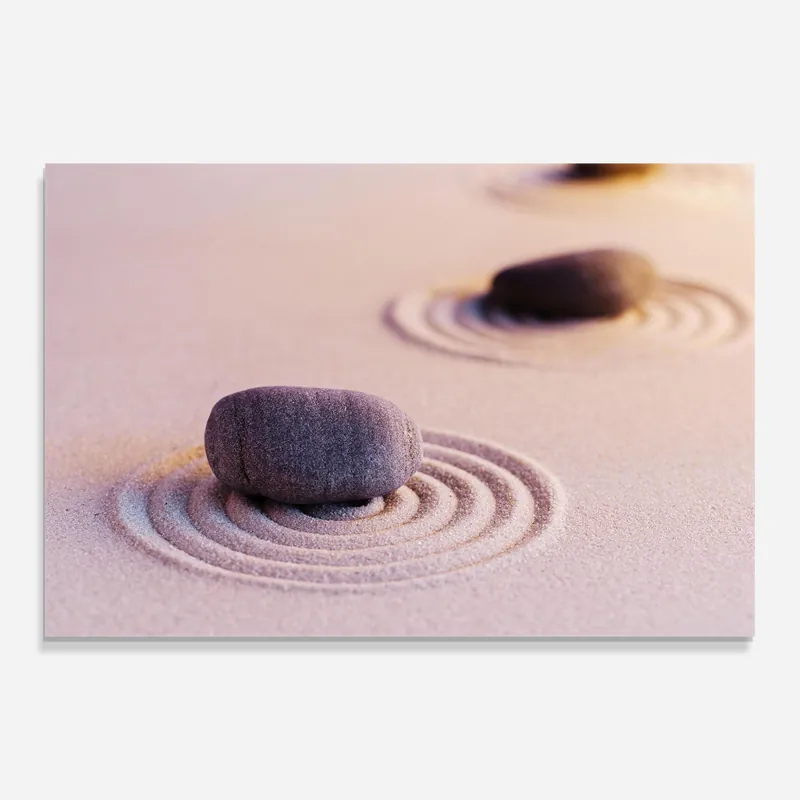 Direkt Vom Hersteller Glasbild Zen Garden Stones