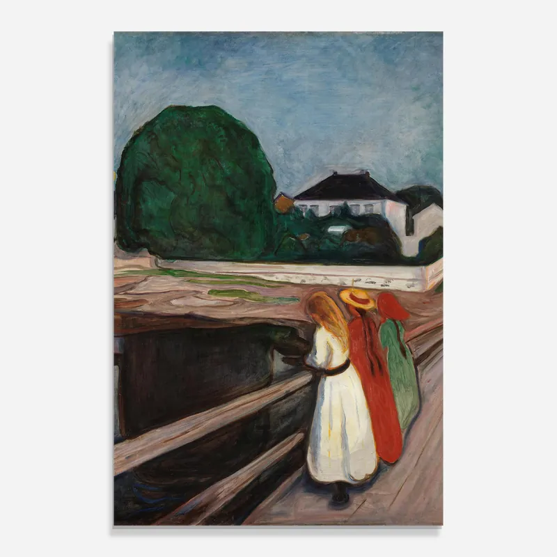 Kostenfreie Lieferung Glasbild Girls On The Pier
