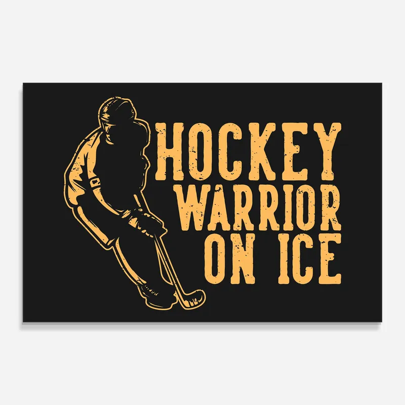 Glasbild Hockey Worrior Zertifiziert