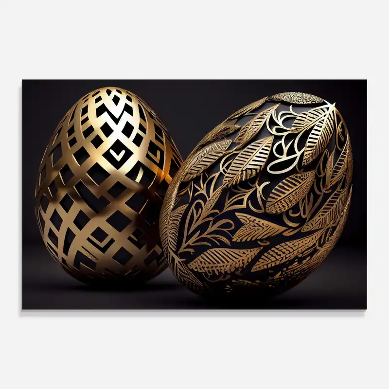 Glasbild Black Golden Eggs Expressversand