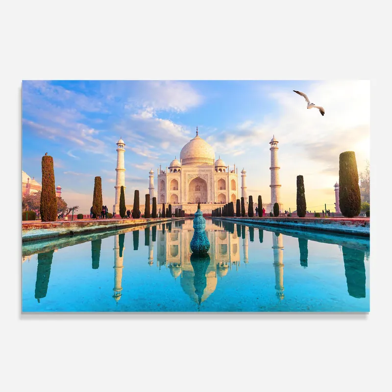 Online Kaufen Glasbild Taj Mahal Sunrise