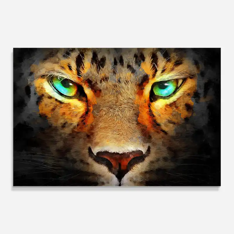 Top-Angebot Glasbild Tiger Eyes