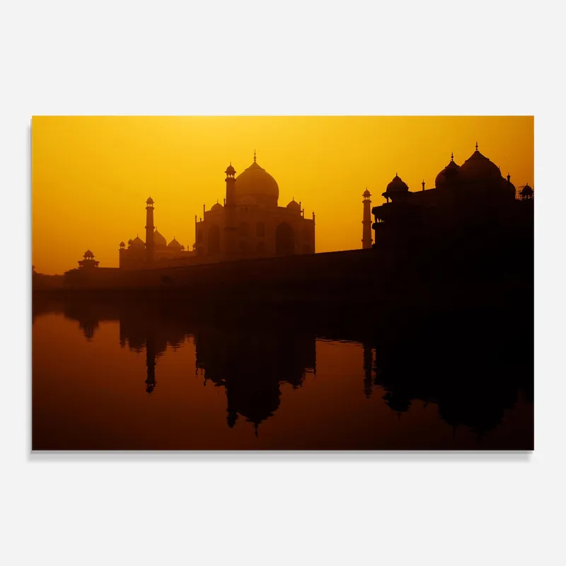 Nur Heute Glasbild Sunset Taj Mahal