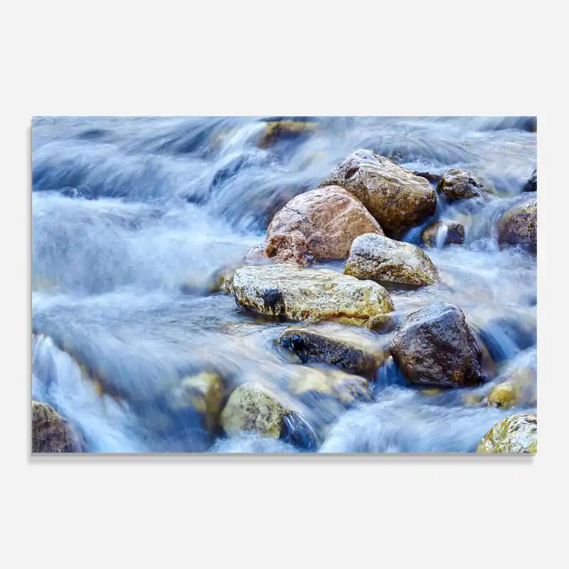 Günstig Glasbild Waterfall Stone
