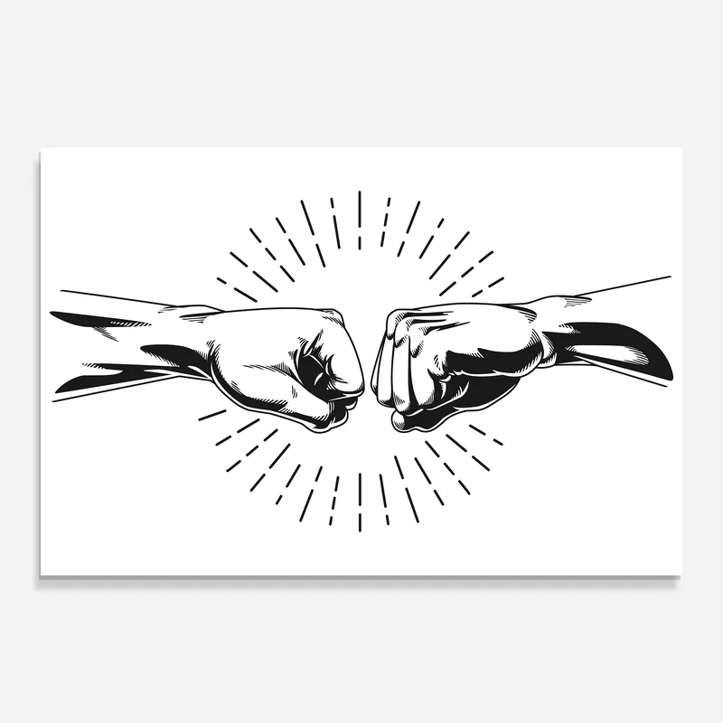 Direkt Vom Hersteller Glasbild White Handshake Box