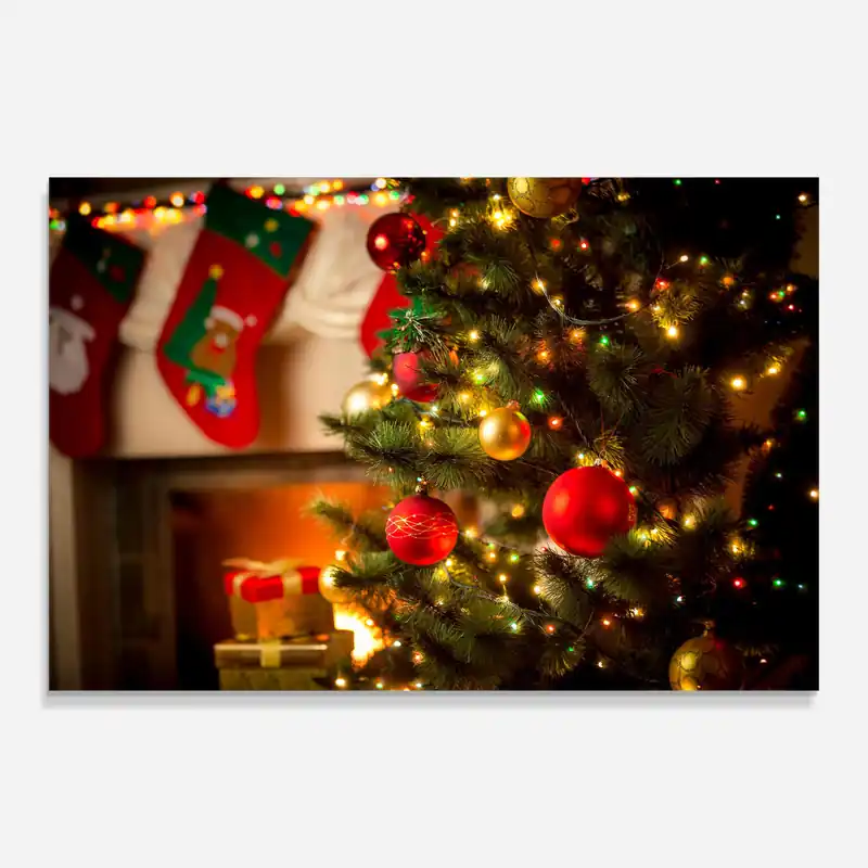 Glasbild Beautiful Fireplace Must-Have