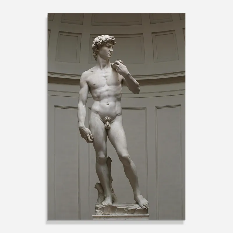 Glasbild Michelangelo Statue Preiswert