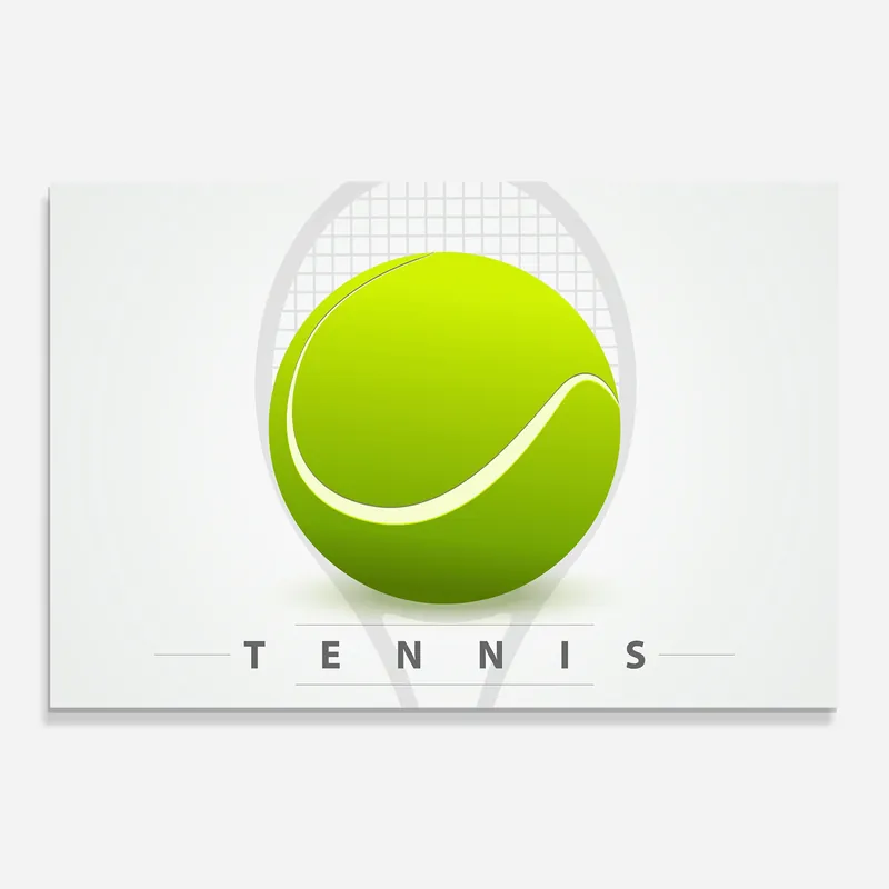 Glasbild Tennis Green Ball Must-Have