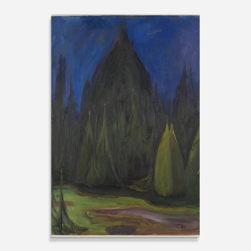 Glasbild Dark Spruce Forest Markenprodukt