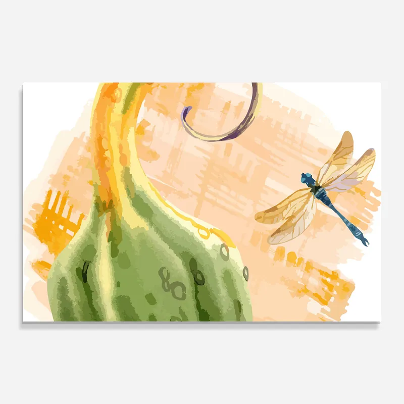 Zertifiziert Glasbild Pumpkin Fly