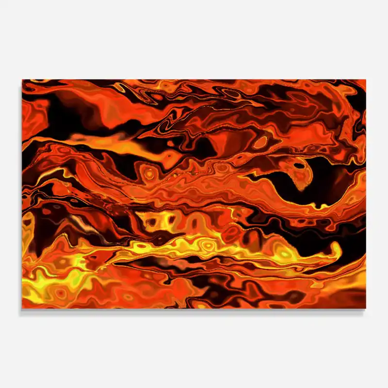Glasbild Orange Lava Art Neu Im Sortiment