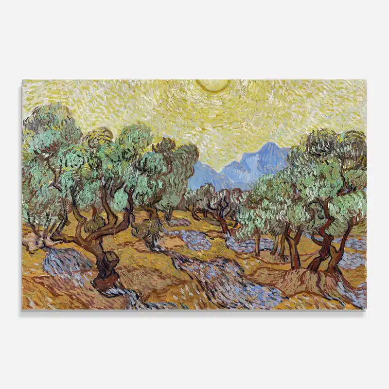 Direkt Vom Hersteller Glasbild Gogh Olive Trees