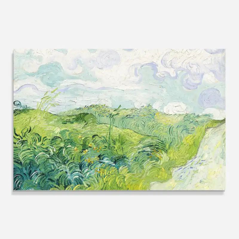 Glasbild Green Wheat Fields Markenware