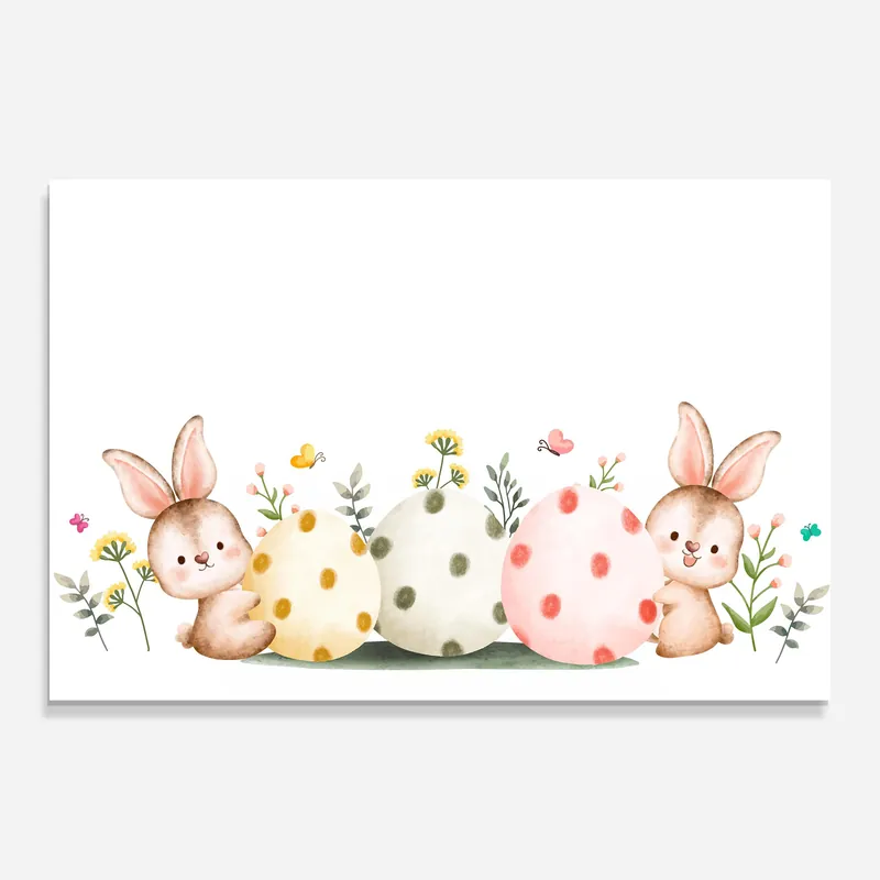 Glasbild Butterfly Rabbit Neu