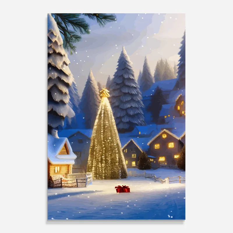 Highlight Glasbild Fairy Tale Christmas House