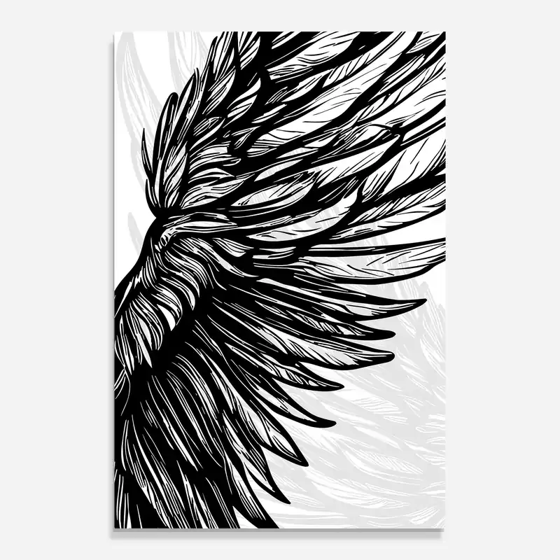 Must-Have Glasbild Wing Line