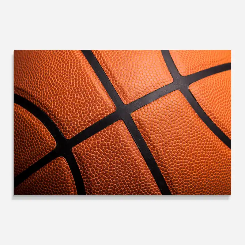 Glasbild Orange Basketball Close Up Aktuell